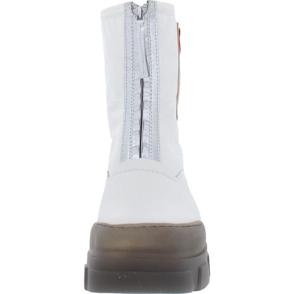 Franco Sarto Womens Galaxy White Leather Pintuck Peep Toe Booties Shoes New - Picture 4 of 5